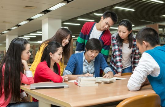 Asian College Student On Campus